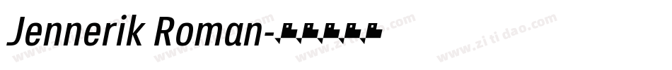 Jennerik Roman字体转换